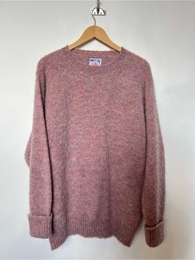 Shaggy Dog J Press Shetland Wool Sweater Pink XL Scotland